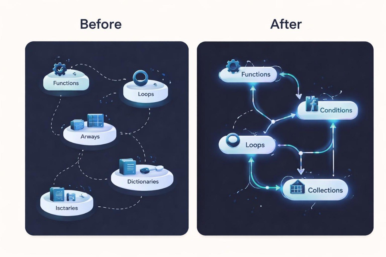 Comparison of software architecture diagrams labeled 'Before' and 'After' on a dark background.